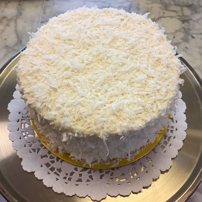 Vanilla-Coconut Cake w/cream cheese buttercream icing