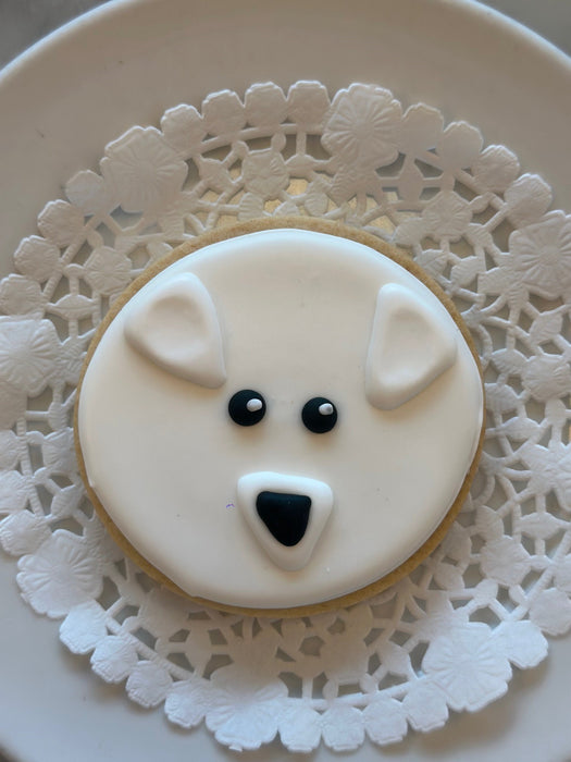Polar Bear Decorated Sugar Cookie