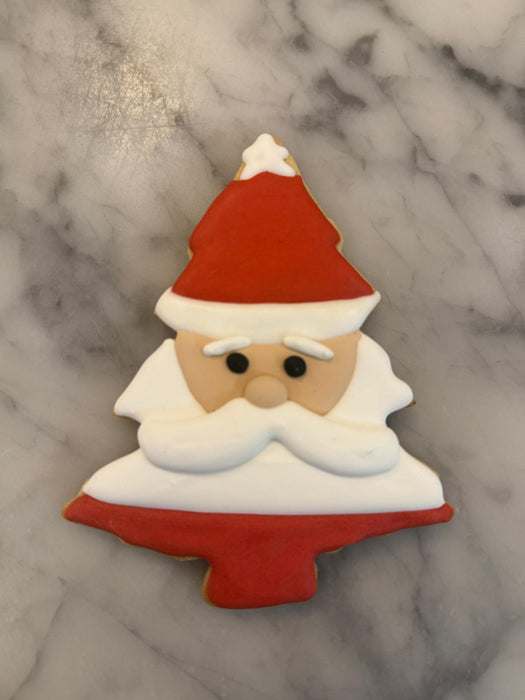 Santa Tree Decorated Sugar Cookie