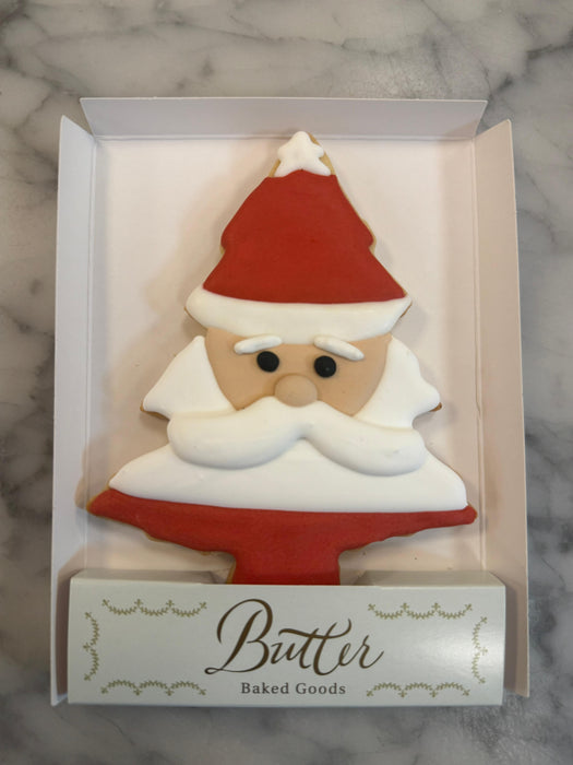 Santa Tree Decorated Sugar Cookie