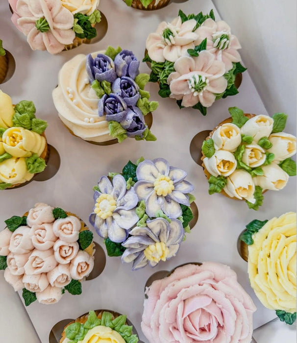 Garden Box Dozen Floral Deluxe Cupcake Collection