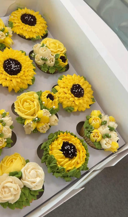Summer Sunflower Dozen Cupcake Collection