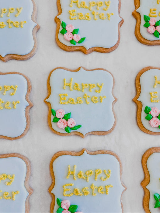 Happy Easter Floral Cookie